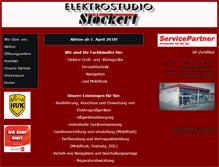 Tablet Screenshot of elektrostudio-stoeckert.de